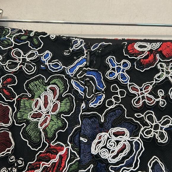 Zara Floral Embroidered Multicolored mini skirt Size S NWOT - Picture 4 of 8
